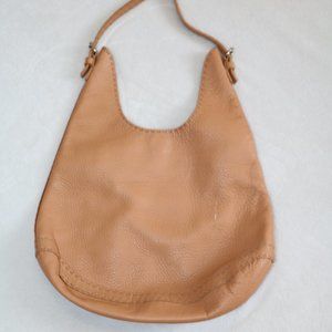 Fendi Selleria Orange/Cream Leather Slouch Bag with Silver Hardware- Vintage